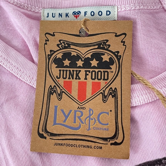 Junk Food Let It Be Crop Top Pink Size Large - Picture 6 of 8